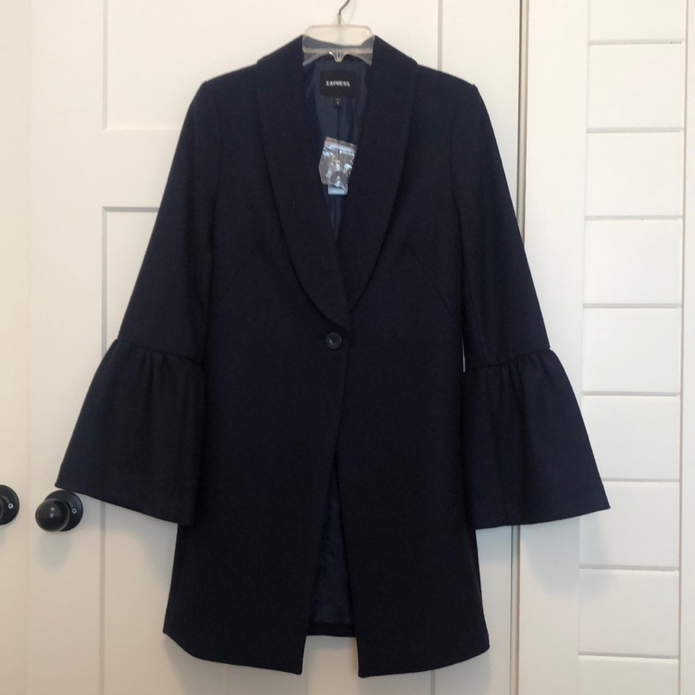 Express navy blue winter coat